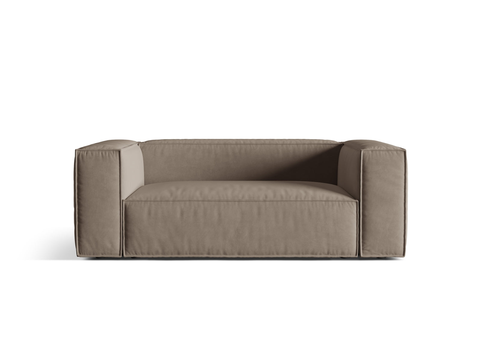 Nuria Velour Sofa 2 Sitzer in Warm grey präsentiert im Onlineshop von KAQTU Design AG. 2er Sofa ist von Micadoni