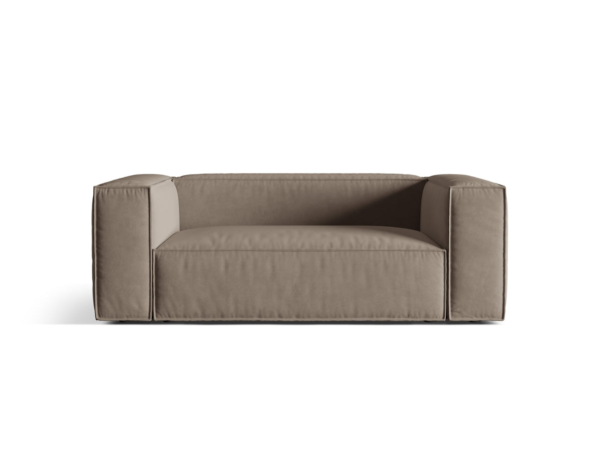 Nuria Velour Sofa 2 Sitzer in Warm grey-Paris präsentiert im Onlineshop von KAQTU Design AG. 2er Sofa ist von Micadoni