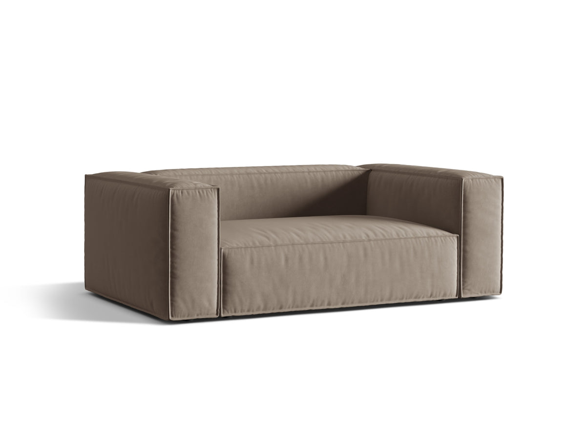 Nuria Velour Sofa 2 Sitzer in Warm grey-Paris präsentiert im Onlineshop von KAQTU Design AG. 2er Sofa ist von Micadoni