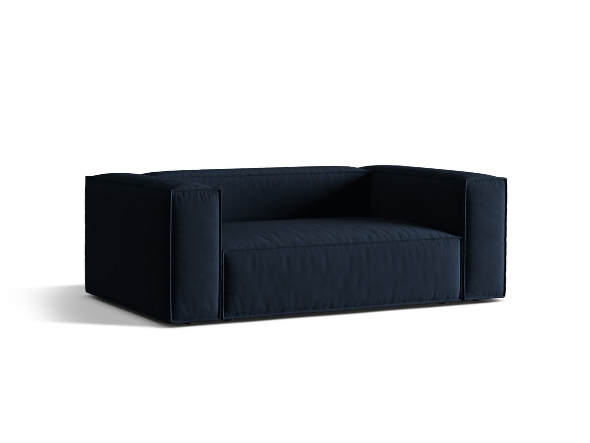 Nuria Velour Sofa 2 Sitzer in Dark Blue-Paris präsentiert im Onlineshop von KAQTU Design AG. 2er Sofa ist von Micadoni