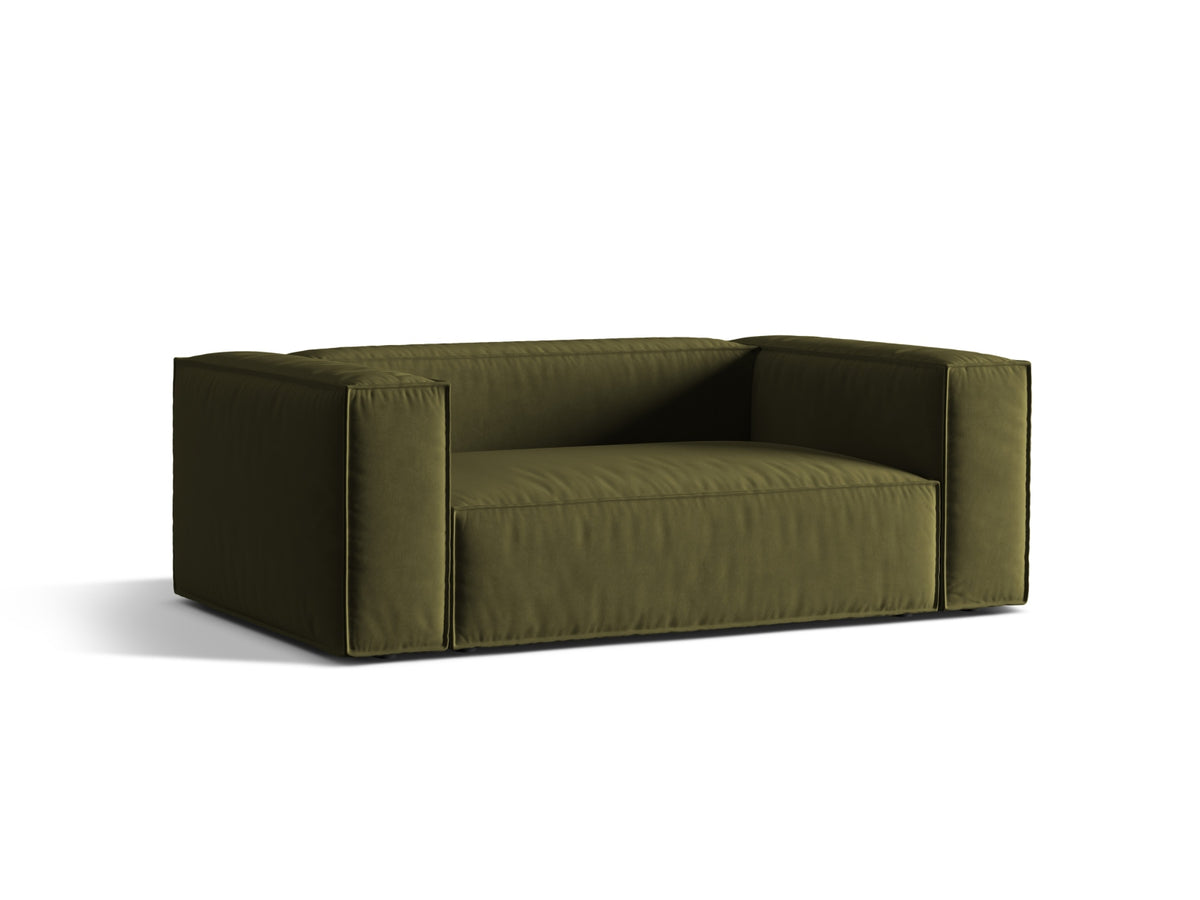 Nuria Velour Sofa 2 Sitzer in Moss Green Melange-Paris präsentiert im Onlineshop von KAQTU Design AG. 2er Sofa ist von Micadoni