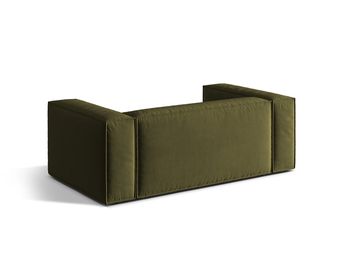 Nuria Velour Sofa 2 Sitzer in Moss Green Melange-Paris präsentiert im Onlineshop von KAQTU Design AG. 2er Sofa ist von Micadoni