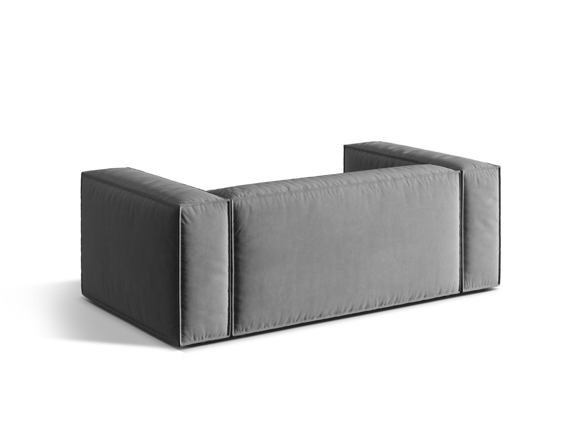 Nuria Velour Sofa 2 Sitzer in Grey-Paris präsentiert im Onlineshop von KAQTU Design AG. 2er Sofa ist von Micadoni