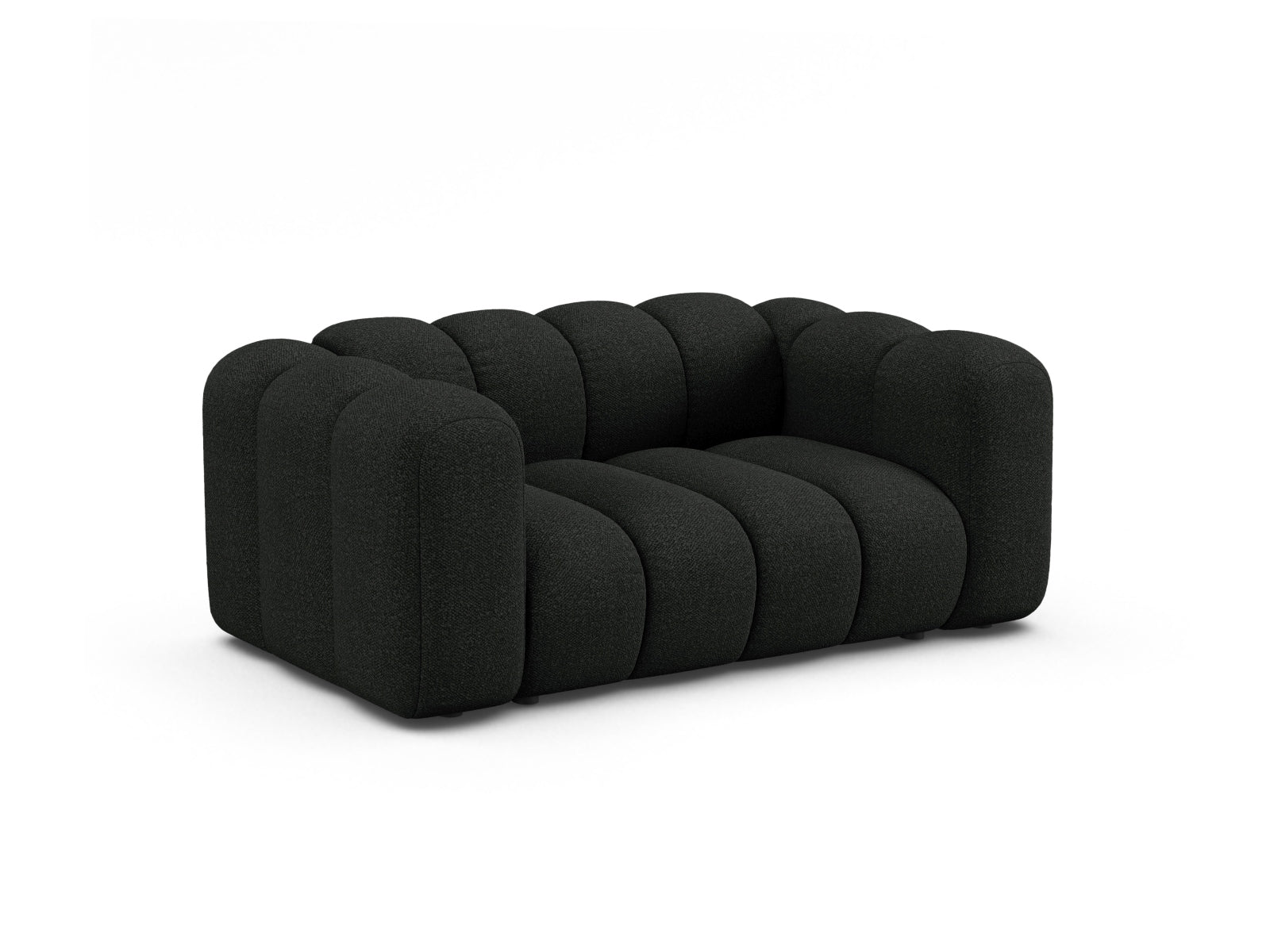 Elegantes Lupine Modular Sofa 2 Sitzer in stilvollem Schwarz, ideal für moderne Wohnräume, erhältlich bei KAQTU Design AG.
