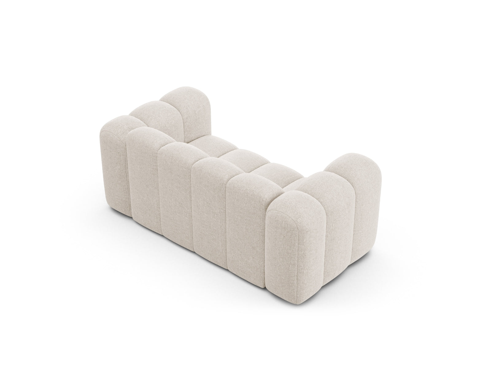 Modernes 2-Sitzer Sofa Lupine in sanftem Beige, perfekt für gemütliche Wohnzimmer und stilvolle Einrichtung, erhältlich bei Micadoni.