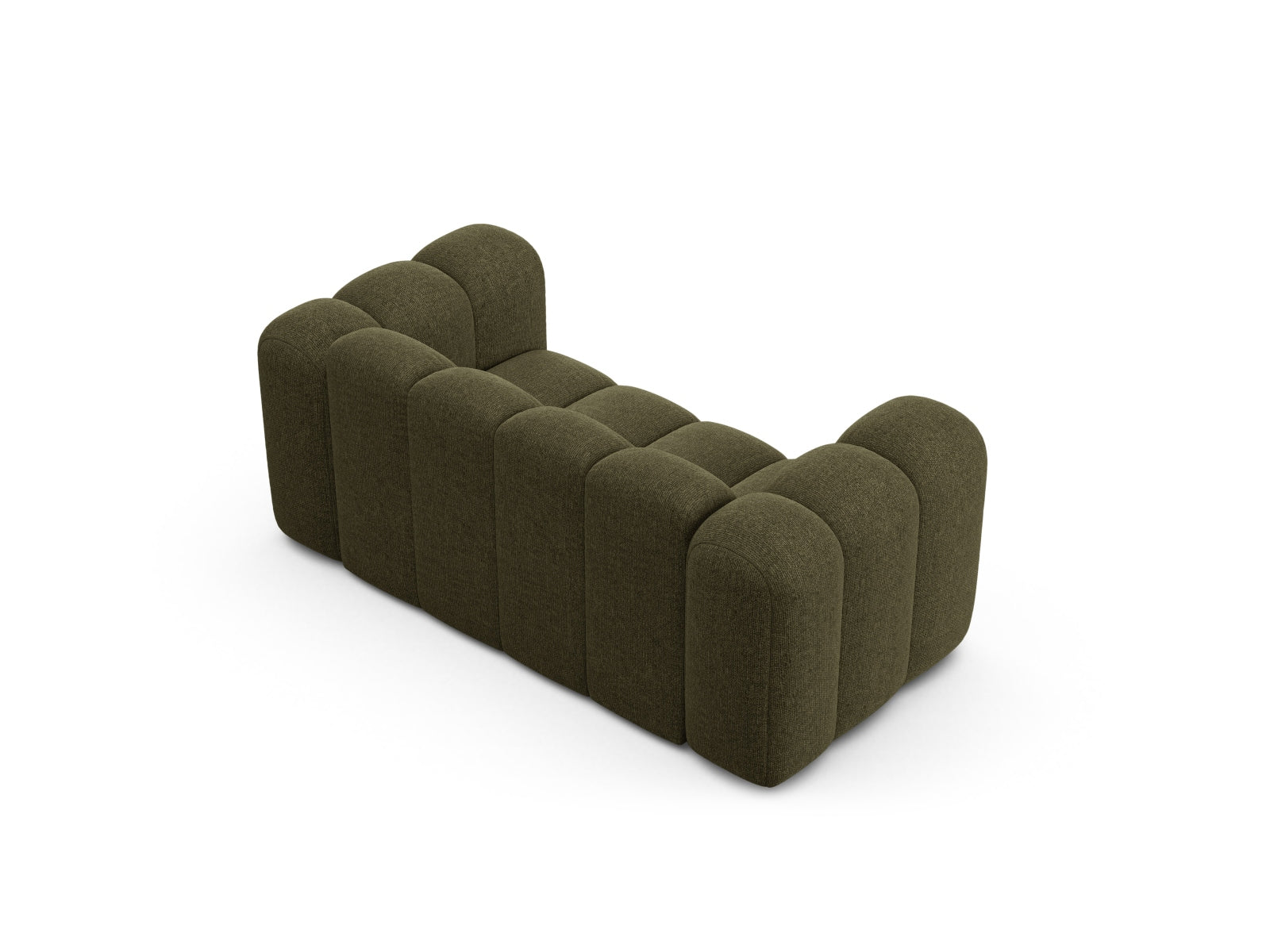 Modernes 2-Sitzer Sofa Lupine in Green-Eden, perfekt für gemütliche und stilvolle Wohnbereiche, erhältlich bei Micadoni.