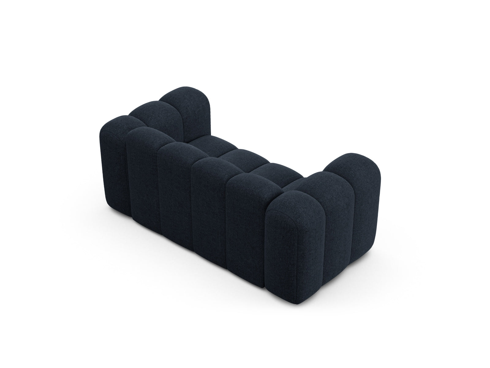 Modernes 2-Sitzer Sofa Lupine in Navy Blue-Eden von Micadoni, perfekt für gemütliche und stilvolle Wohnbereiche.