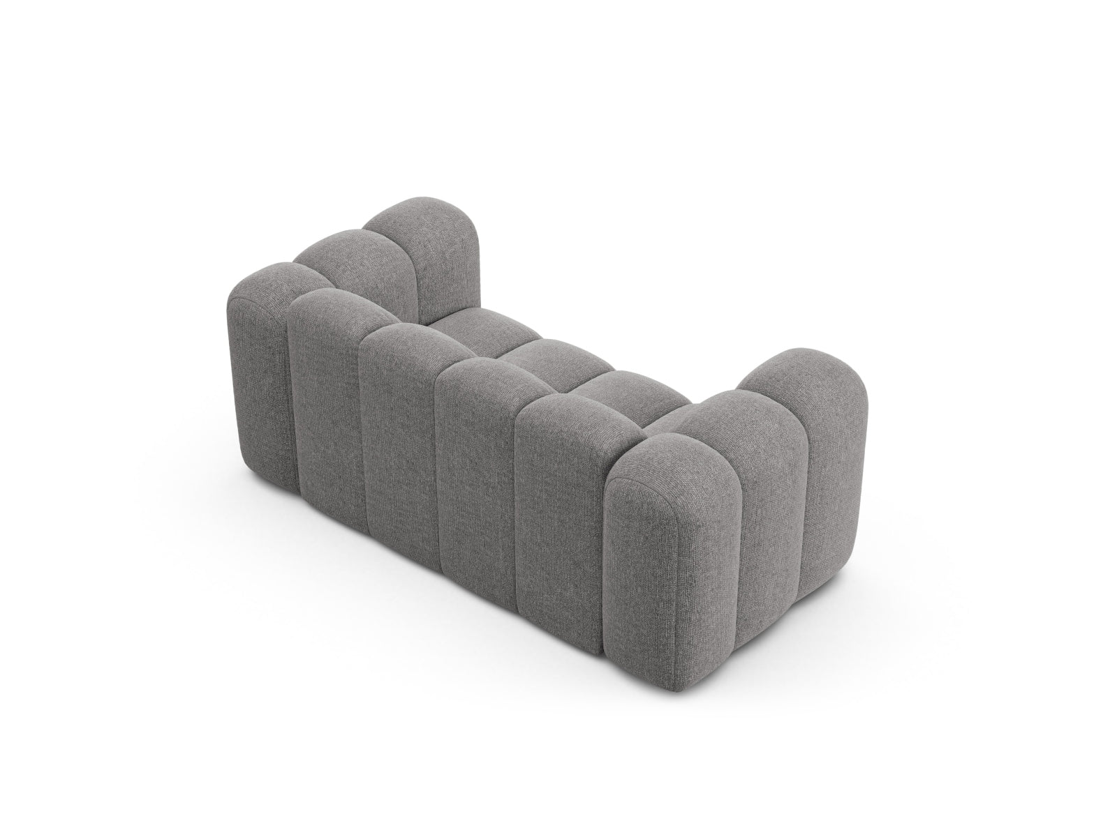 Stylisches 2-Sitzer Sofa Lupine von Micadoni in sanftem Grau, perfekt für zeitgemäße Inneneinrichtungen und gemütliche Atmosphäre.