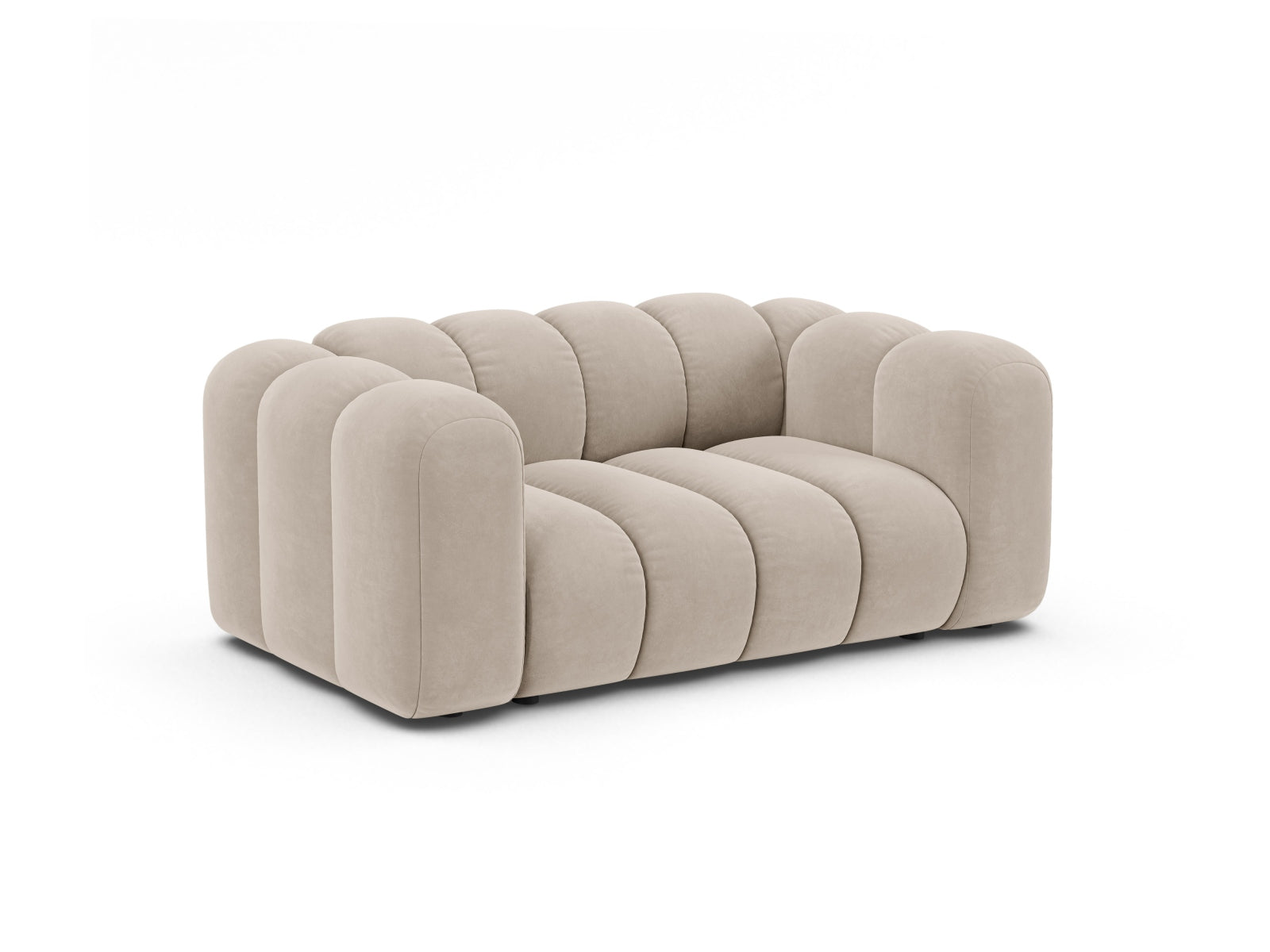 Beige Lupine Modular Sofa 2 Sitzer von Micadoni, stilvolles und modernes Design für Ihr Wohnzimmer, ideal für entspannte Stunden.