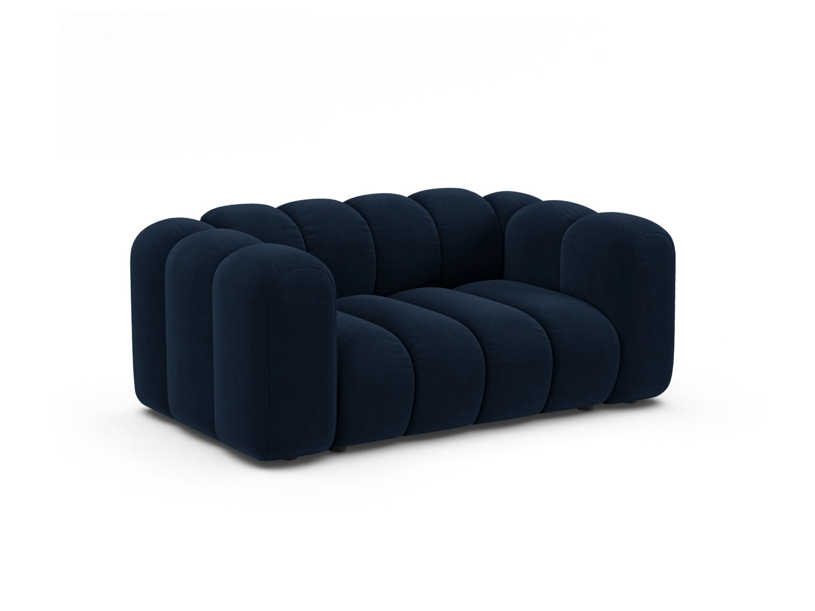 Elegantes Lupine Modular Sofa für zwei Personen in Royal Blue-Salvador, ideal für stilvolle Wohnräume und gemütliche Abende.