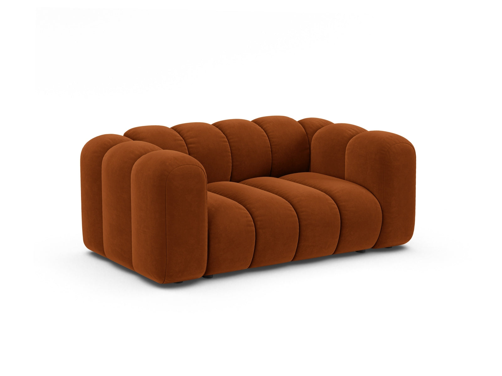 Elegantes Lupine Modular Sofa 2 Sitzer in warmem Terracotta, ideal für stilvolle Wohnräume, präsentiert von Micadoni.