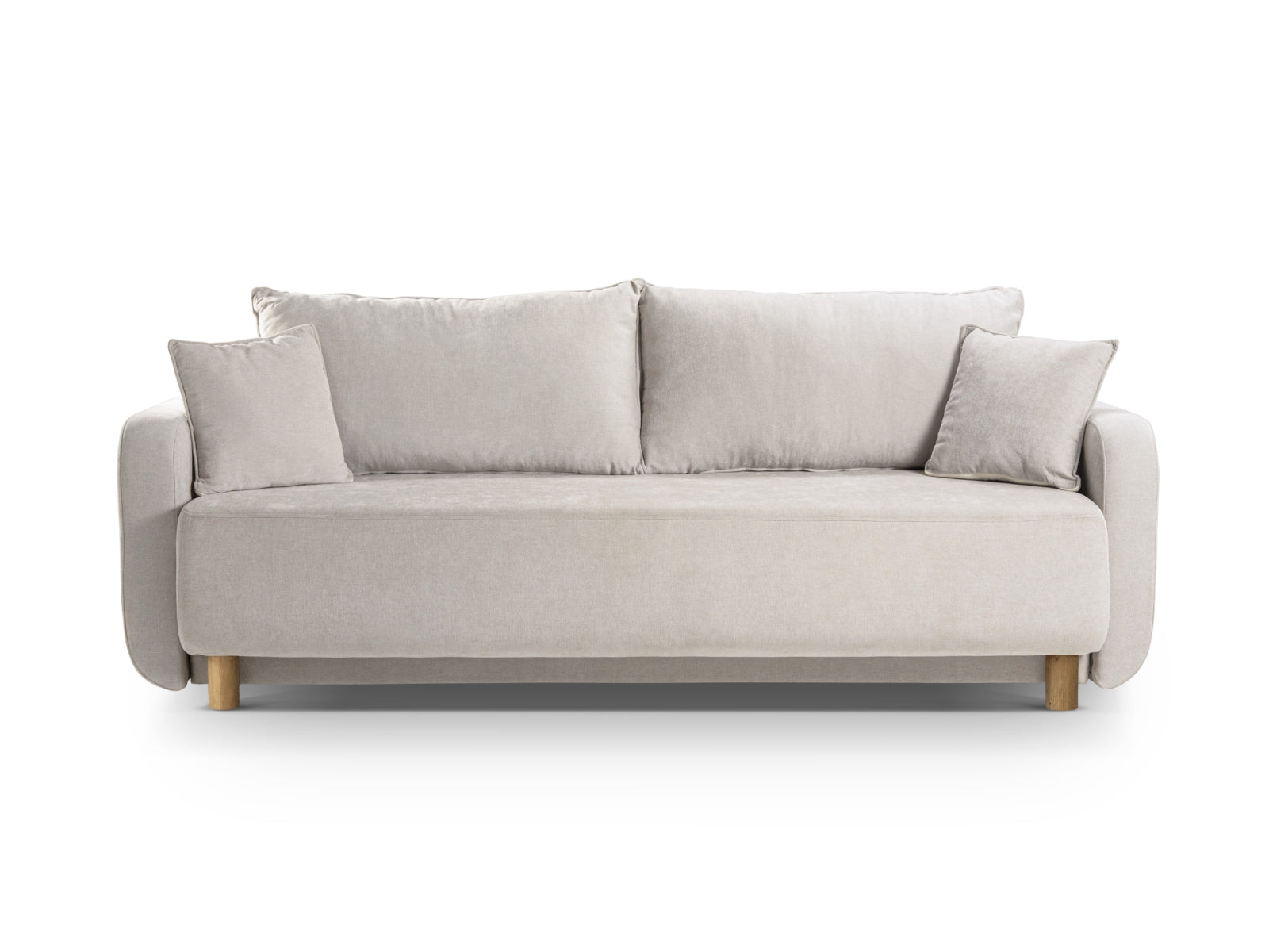 Elen Sofa mit Schlaffunktion und Stauraum 3 Sitzer in Beige präsentiert im Onlineshop von KAQTU Design AG. Bettsofa ist von Micadoni