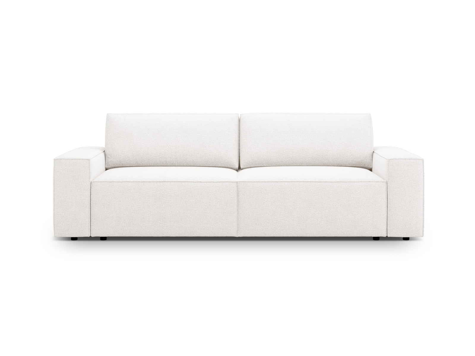 Jodie Boucle Sofa mit Schlaffunktion und Stauraumbox 3 Sitzer in White präsentiert im Onlineshop von KAQTU Design AG. Bett ist von Micadoni