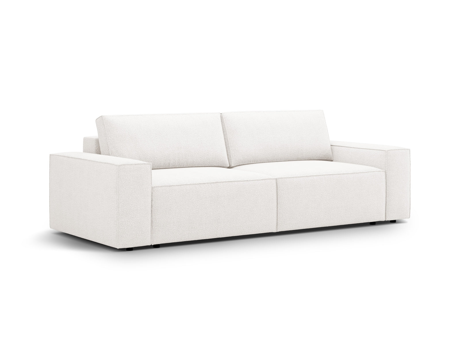 Erleben Sie das Jodie Boucle Sofa von Micadoni – ein elegantes 3-Sitzer Sofa mit praktischer Schlaffunktion und Stauraum für mehr Ordnung.