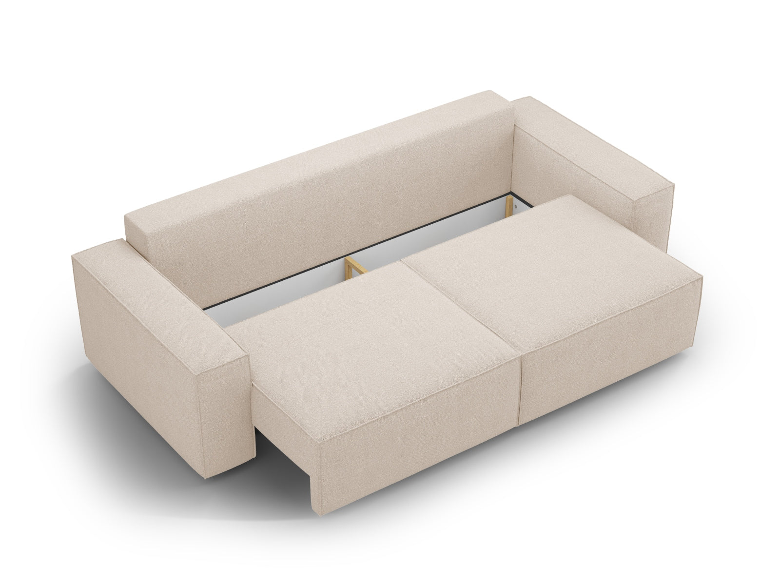 Erleben Sie das Jodie Boucle Sofa von Micadoni – ein elegantes 3-Sitzer Sofa mit praktischer Schlaffunktion und Stauraum für Ihr Zuhause.