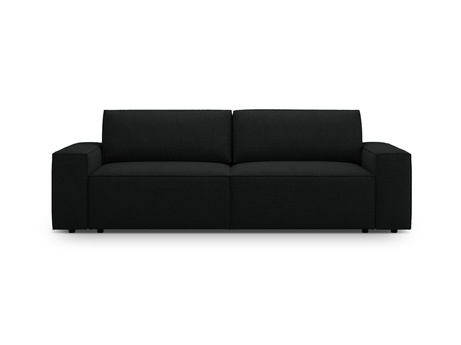 Jodie Boucle Sofa mit Schlaffunktion und Stauraumbox 3 Sitzer in Black präsentiert im Onlineshop von KAQTU Design AG. Bett ist von Micadoni