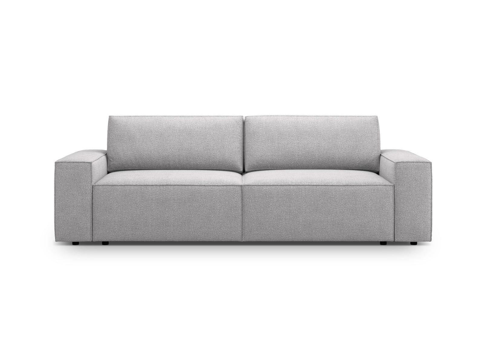 Jodie Boucle Sofa mit Schlaffunktion und Stauraumbox 3 Sitzer in Light Grey präsentiert im Onlineshop von KAQTU Design AG. Bett ist von Micadoni