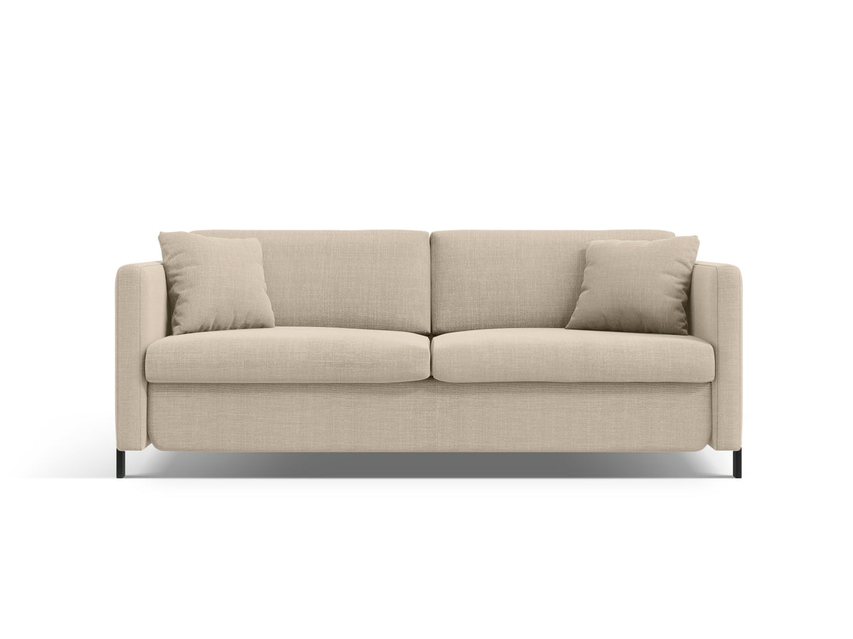 Gloria Sofa mit Schlaffunktion 3 Sitzer in Beige-Bjorn präsentiert im Onlineshop von KAQTU Design AG. Bettsofa ist von Micadoni