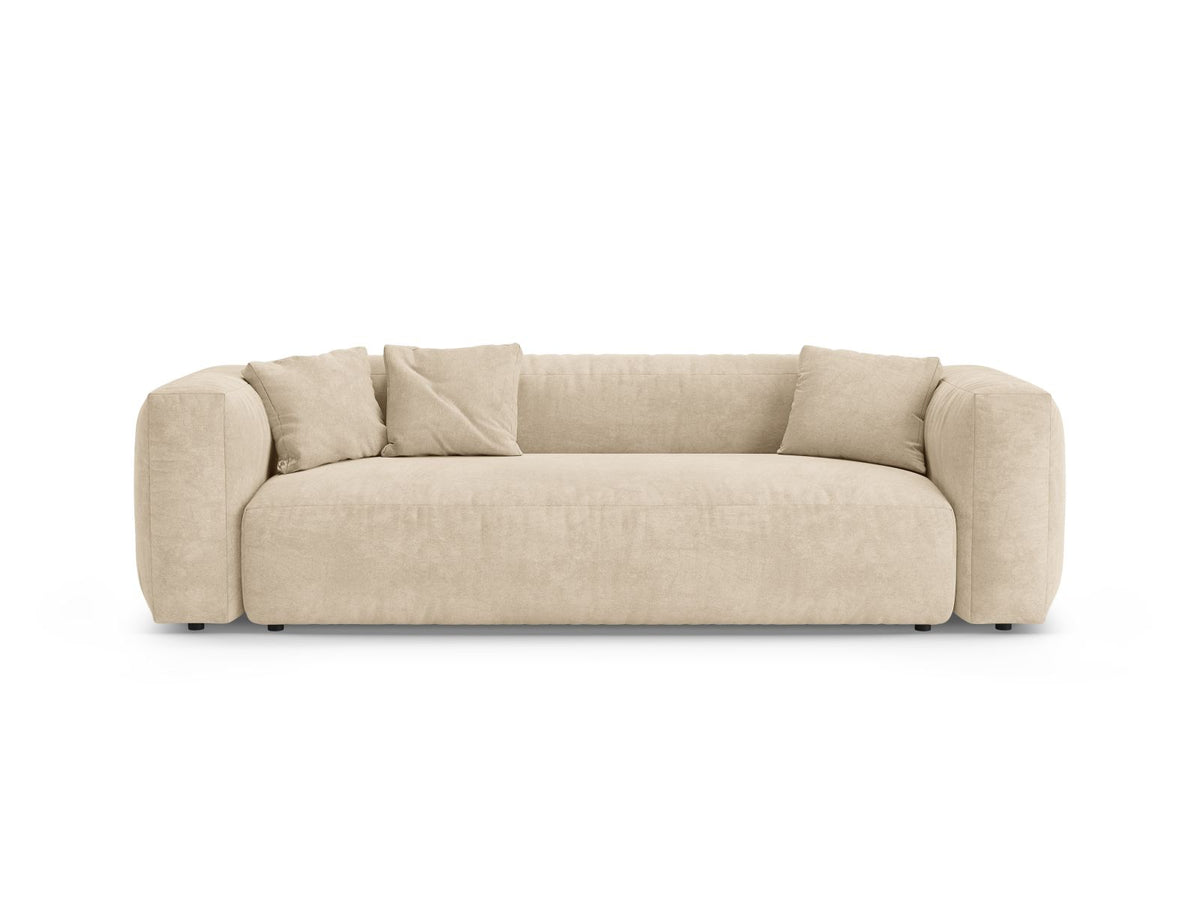 3-Sitzer Sofa mit Schlaffunktion Martina in Light Beige-Vogue präsentiert im Onlineshop von KAQTU Design AG. Bettsofa ist von Micadoni