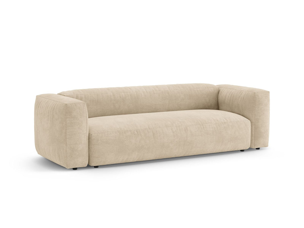 3-Sitzer Sofa mit Schlaffunktion Martina in Light Beige-Vogue präsentiert im Onlineshop von KAQTU Design AG. Bettsofa ist von Micadoni