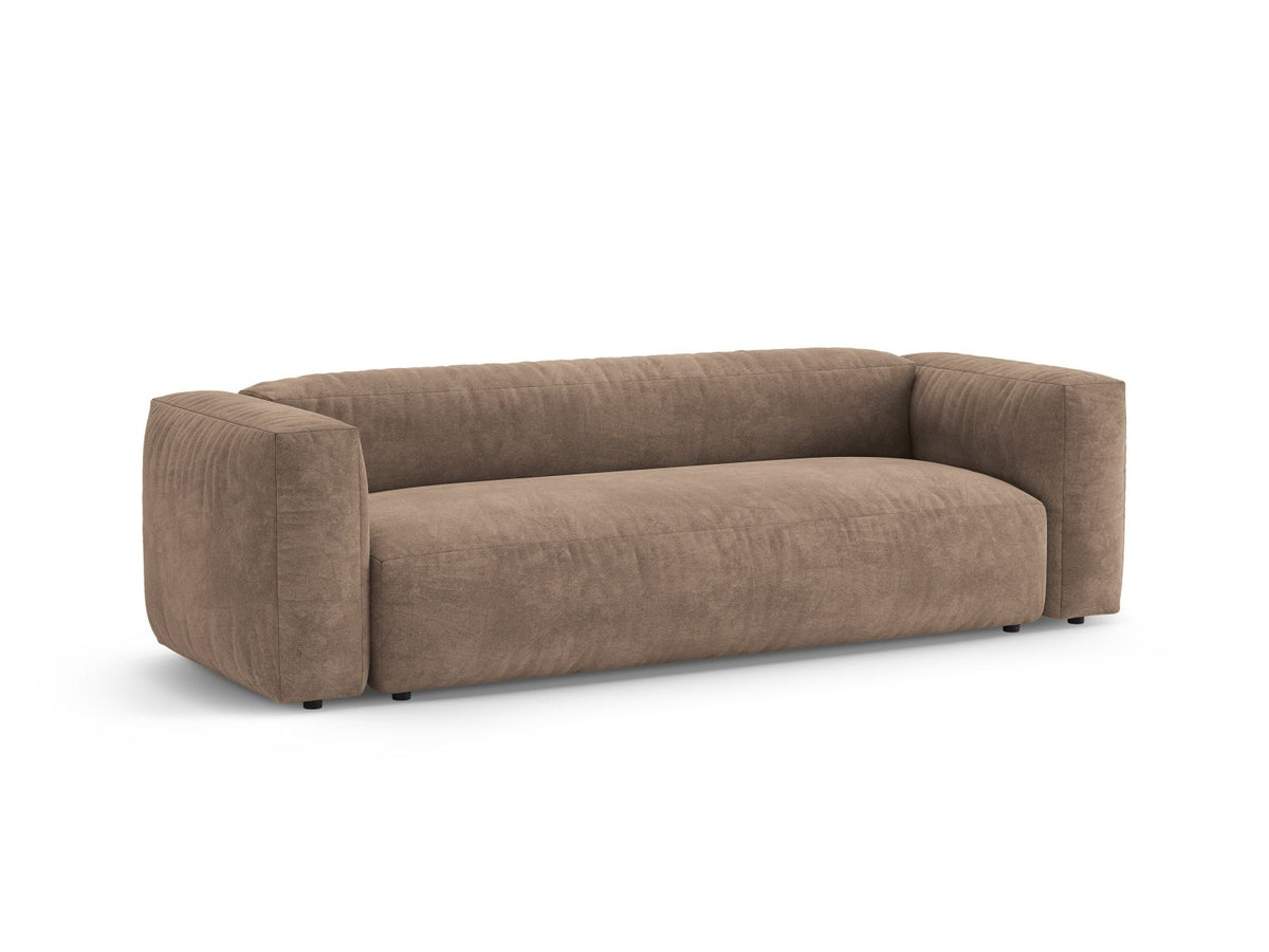 3-Sitzer Sofa mit Schlaffunktion Martina in Dark Beige-Vogue präsentiert im Onlineshop von KAQTU Design AG. Bettsofa ist von Micadoni