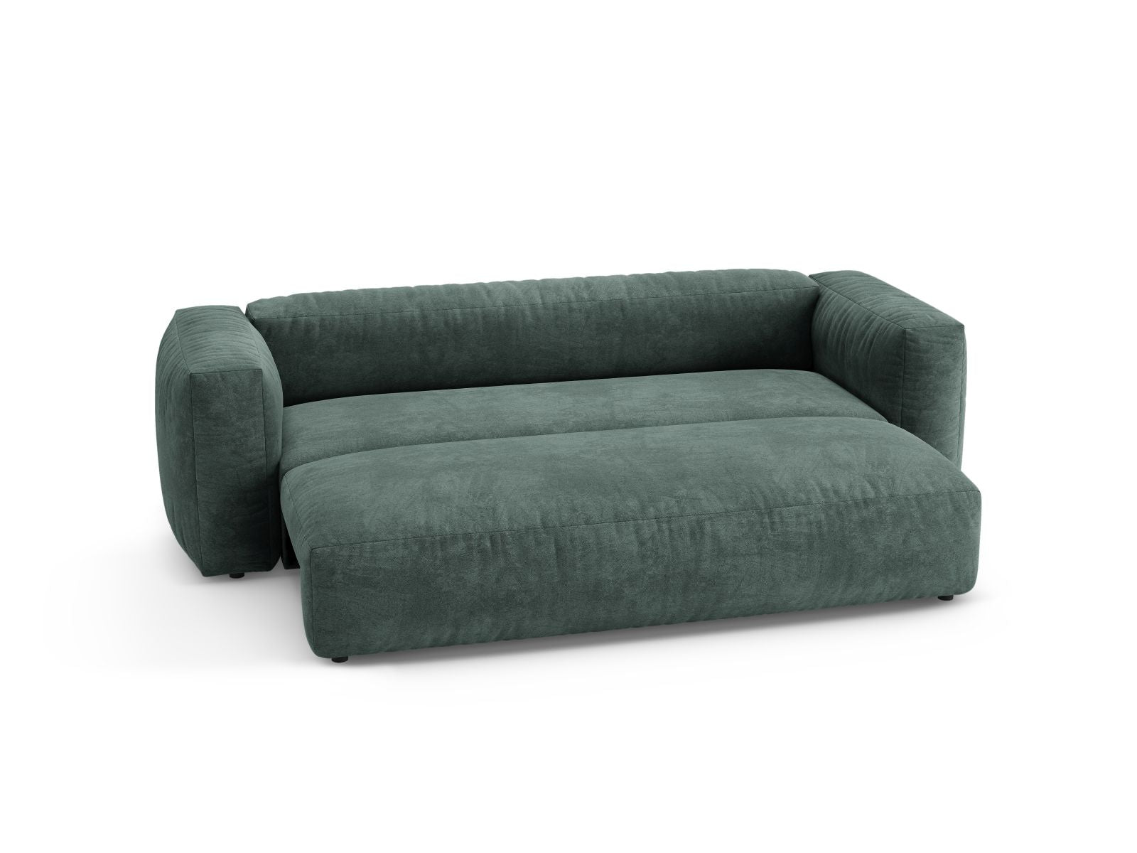 Elegantes 3-Sitzer Sofa Martina in Petrol-Vogue, ideal für entspannte Stunden und als komfortable Schlafgelegenheit von Micadoni.