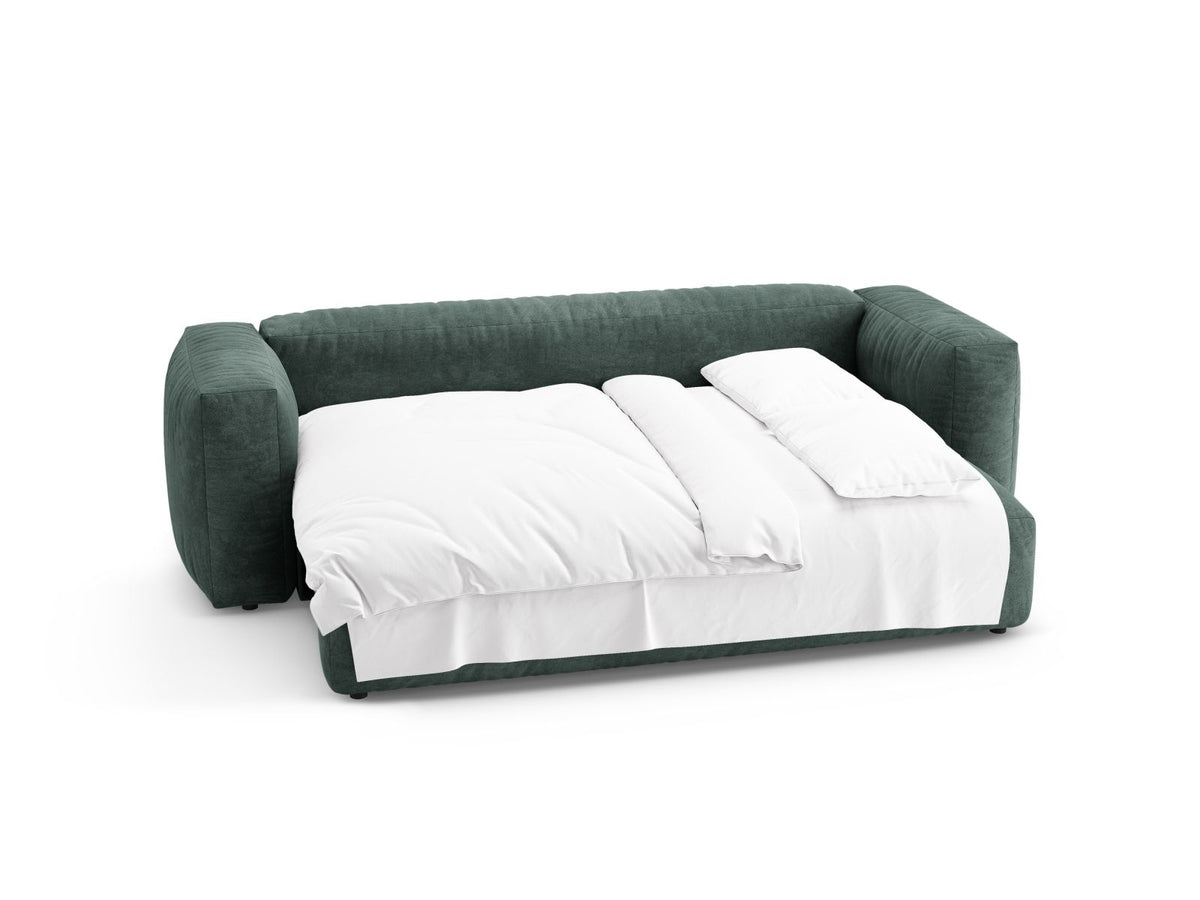 3-Sitzer Sofa mit Schlaffunktion Martina in Petrol-Vogue präsentiert im Onlineshop von KAQTU Design AG. Bettsofa ist von Micadoni