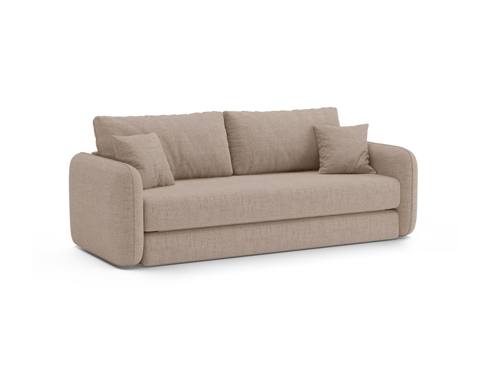 Elegantes 3-Sitzer Sofa Dormi in Cappuccino-Moly, ideal für Wohnräume und als Schlafgelegenheit, von Micadoni.