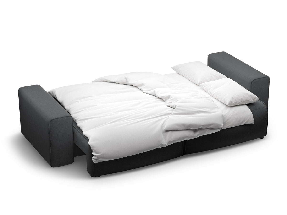 3-Sitzer Sofa Victor mit Schlaffunktion und Stauraum in Anthracite-Moly präsentiert im Onlineshop von KAQTU Design AG. Bettsofa ist von Micadoni