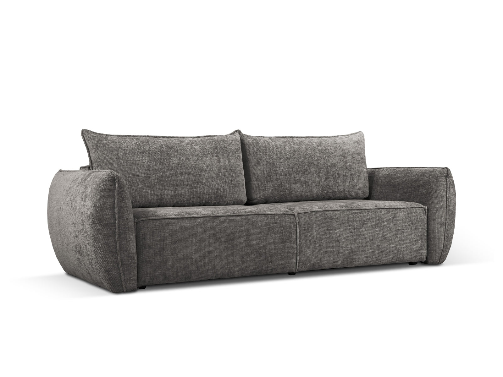 Stylisches Kaelle Bettsofa in Grau mit Schlaffunktion und praktischer Stauraumbox, ideal für moderne Wohnräume.