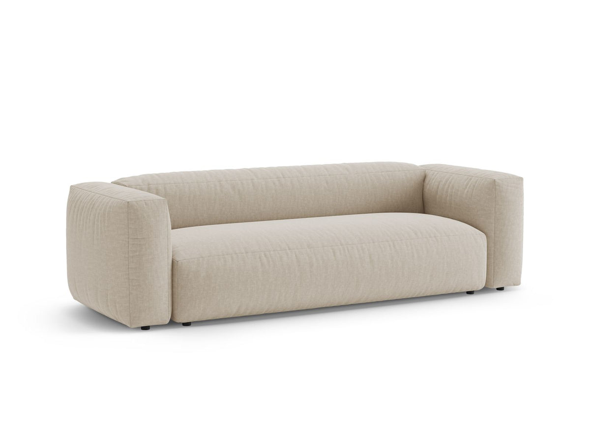 3-Sitzer Sofa mit Schlaffunktion Martina in Light Beige-Boston präsentiert im Onlineshop von KAQTU Design AG. Bettsofa ist von Micadoni