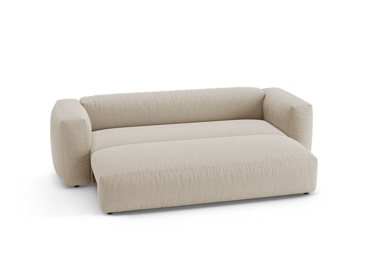 3-Sitzer Sofa mit Schlaffunktion Martina in Light Beige-Boston präsentiert im Onlineshop von KAQTU Design AG. Bettsofa ist von Micadoni