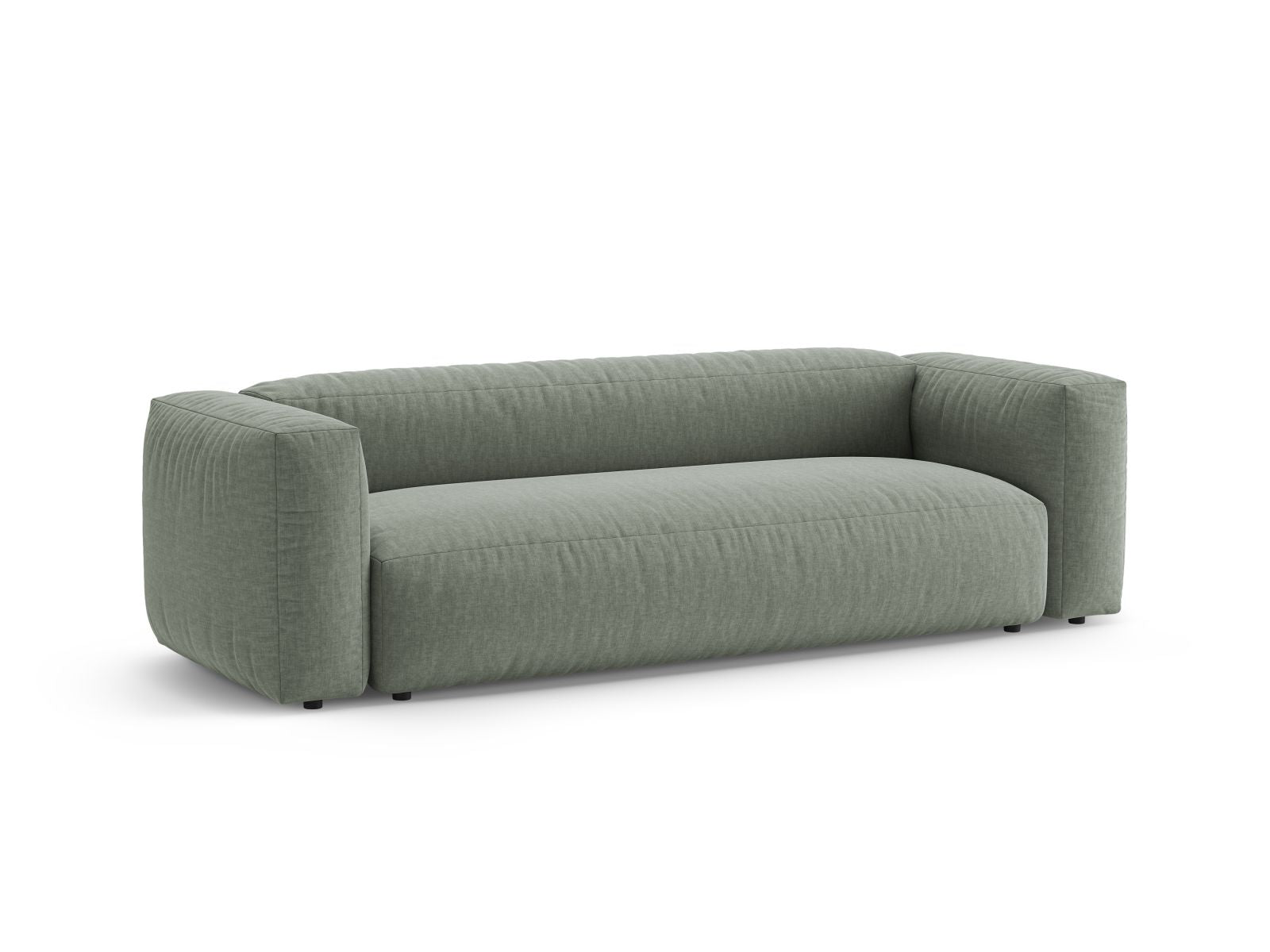 Elegantes 3-Sitzer Sofa Martina in Moss Green-Boston, ideal für Wohnräume und als komfortables Bettsofa von Micadoni.