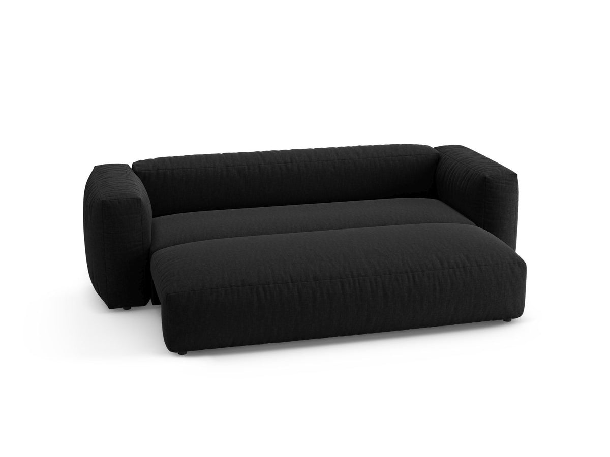 3-Sitzer Sofa mit Schlaffunktion Martina in Black-Boston präsentiert im Onlineshop von KAQTU Design AG. Bettsofa ist von Micadoni