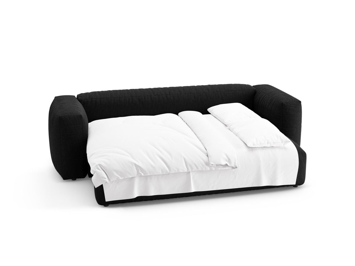 3-Sitzer Sofa mit Schlaffunktion Martina in Black-Boston präsentiert im Onlineshop von KAQTU Design AG. Bettsofa ist von Micadoni