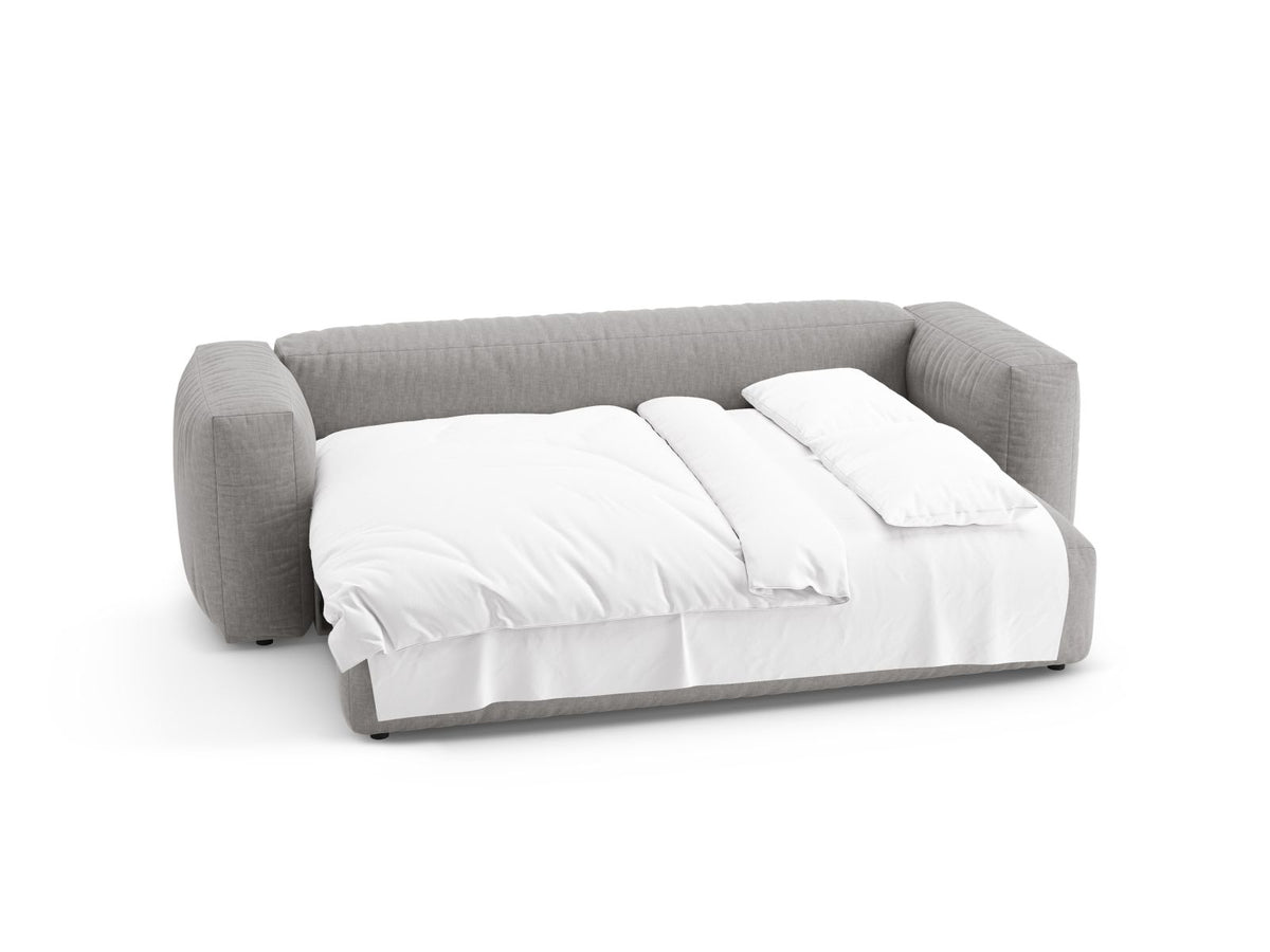 3-Sitzer Sofa mit Schlaffunktion Martina in Light Grey-Boston präsentiert im Onlineshop von KAQTU Design AG. Bettsofa ist von Micadoni