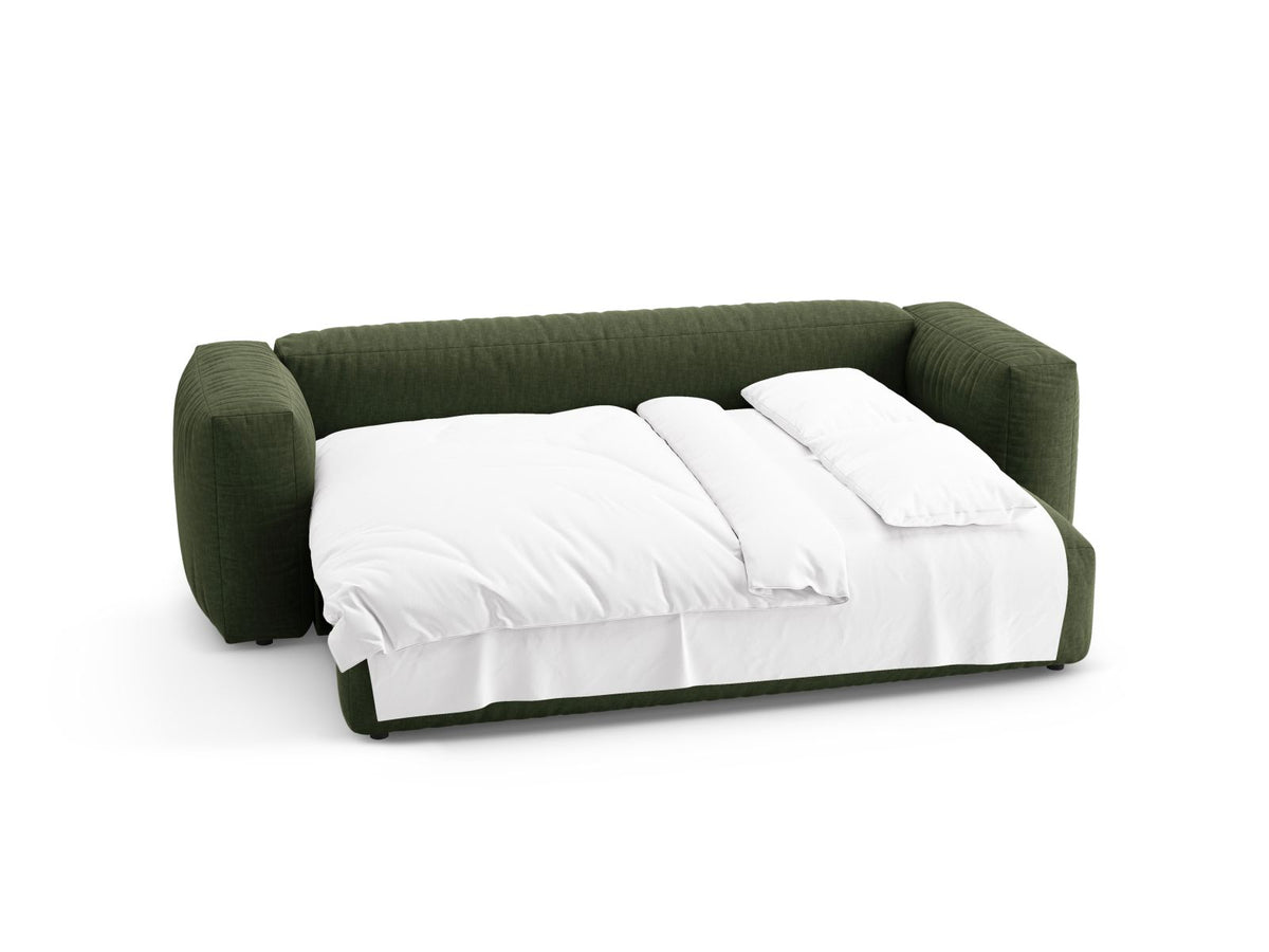 3-Sitzer Sofa mit Schlaffunktion Martina in Green-Boston präsentiert im Onlineshop von KAQTU Design AG. Bettsofa ist von Micadoni