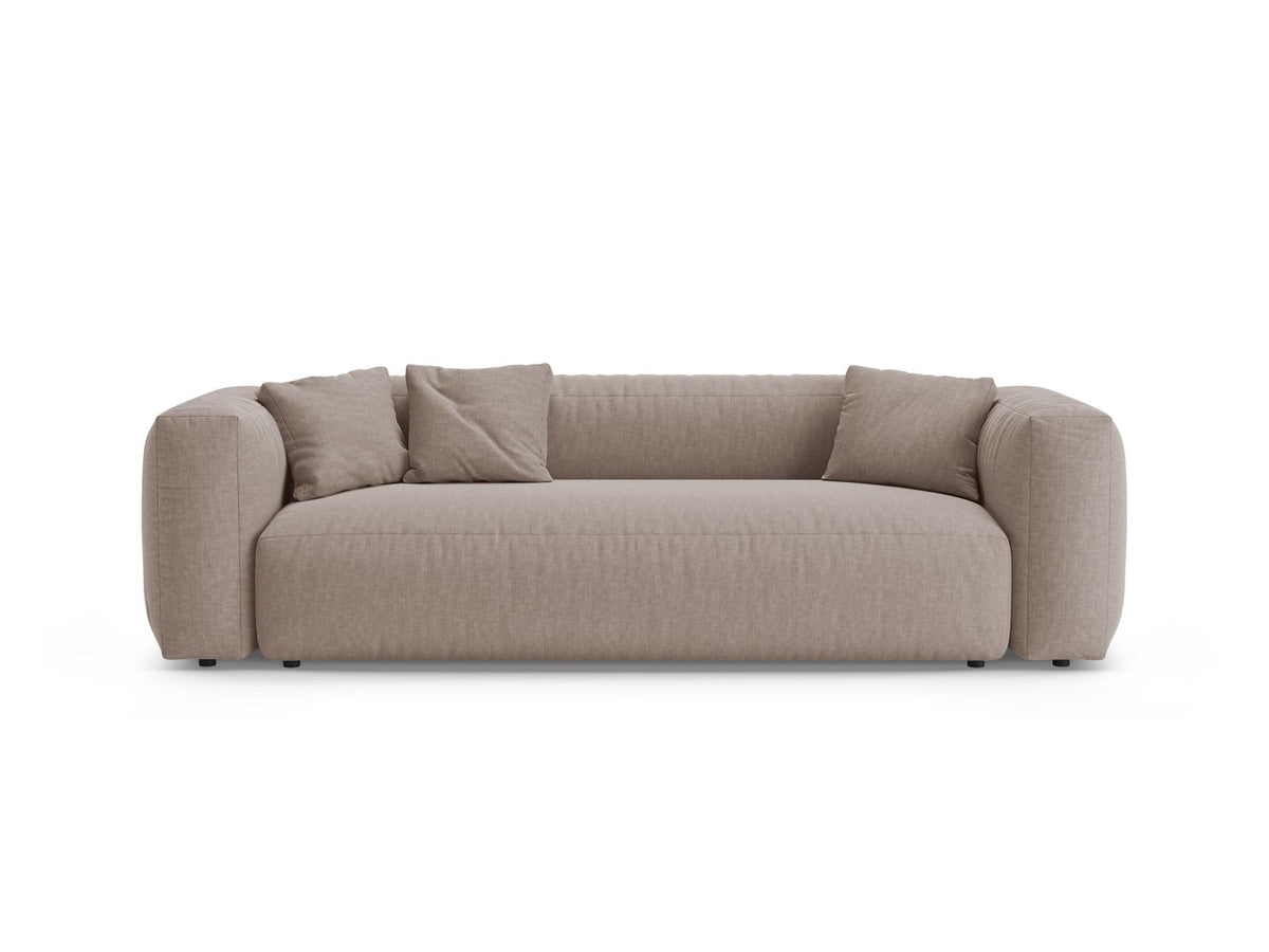 3-Sitzer Sofa mit Schlaffunktion Martina in Dark Beige-Boston präsentiert im Onlineshop von KAQTU Design AG. Bettsofa ist von Micadoni