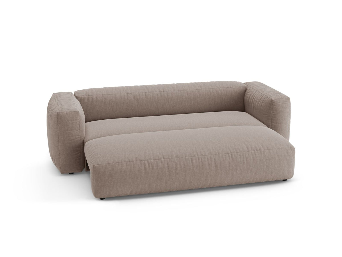 3-Sitzer Sofa mit Schlaffunktion Martina in Dark Beige-Boston präsentiert im Onlineshop von KAQTU Design AG. Bettsofa ist von Micadoni