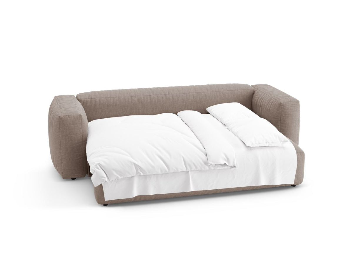3-Sitzer Sofa mit Schlaffunktion Martina in Dark Beige-Boston präsentiert im Onlineshop von KAQTU Design AG. Bettsofa ist von Micadoni