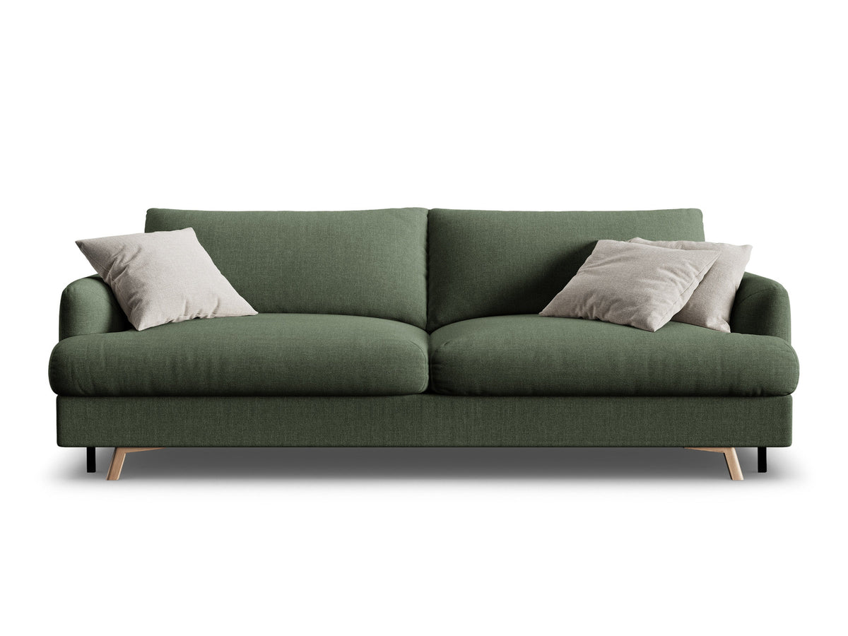 3-Sitzer Sofa Naomi mit Schlaffunktion und Stauraum in Moss Green-Liberty präsentiert im Onlineshop von KAQTU Design AG. Bettsofa ist von Micadoni