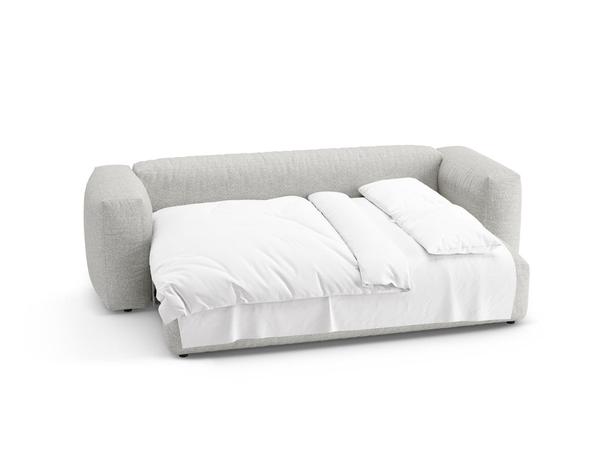 3-Sitzer Sofa mit Schlaffunktion Martina in Grey Beige Melange-Monet präsentiert im Onlineshop von KAQTU Design AG. Bettsofa ist von Micadoni