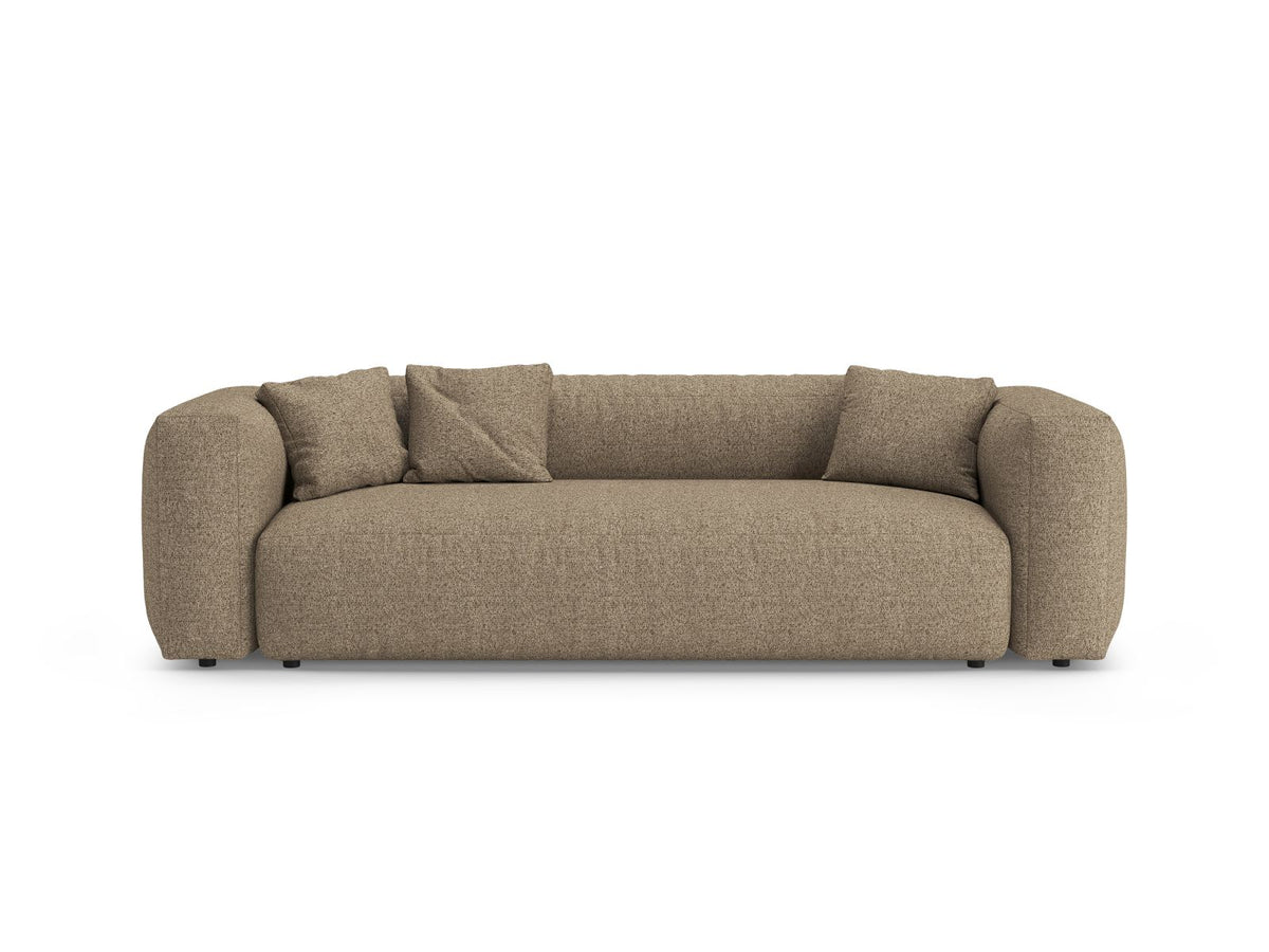 3-Sitzer Sofa mit Schlaffunktion Martina in Cappuccino-Monet präsentiert im Onlineshop von KAQTU Design AG. Bettsofa ist von Micadoni