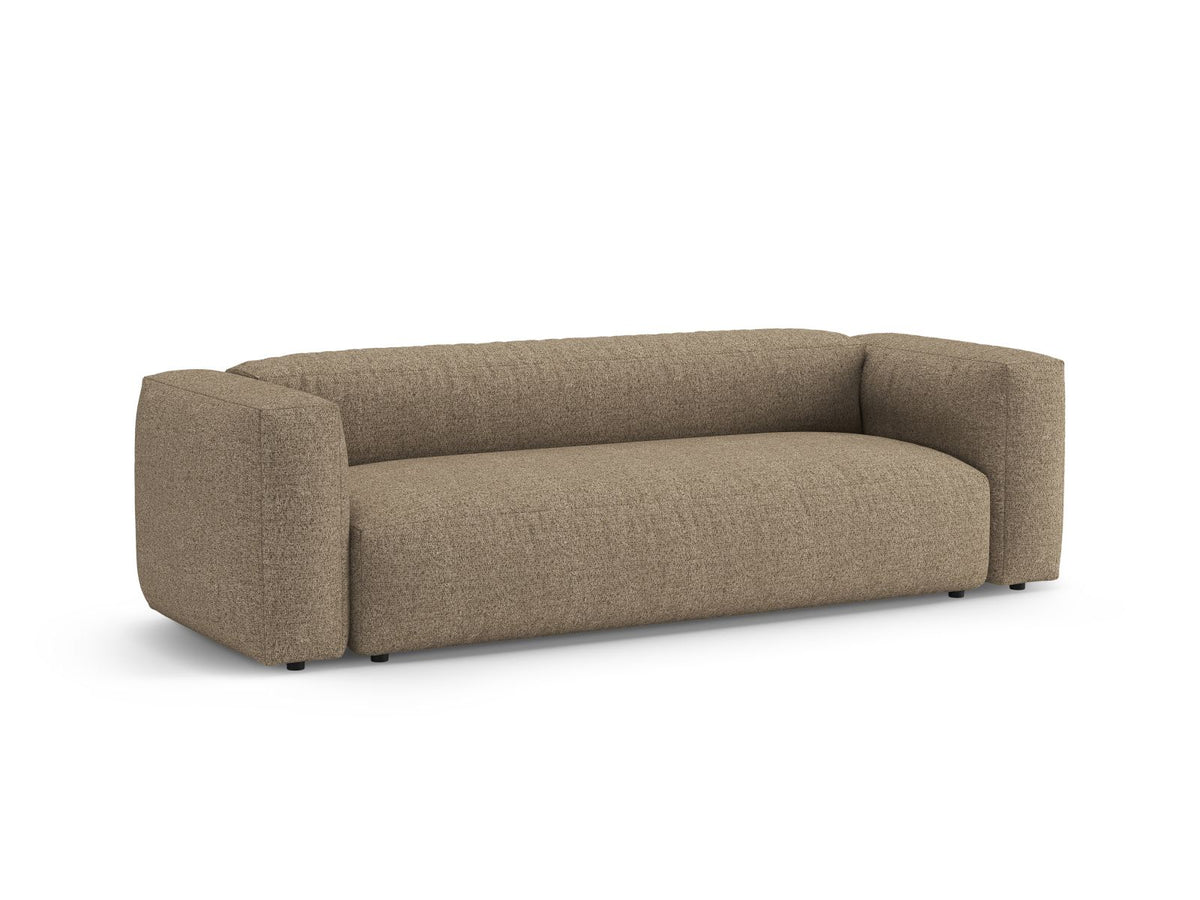 3-Sitzer Sofa mit Schlaffunktion Martina in Cappuccino-Monet präsentiert im Onlineshop von KAQTU Design AG. Bettsofa ist von Micadoni
