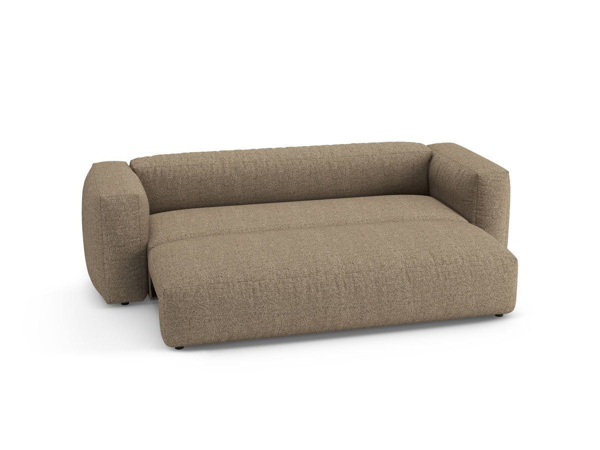 3-Sitzer Sofa mit Schlaffunktion Martina in Cappuccino-Monet präsentiert im Onlineshop von KAQTU Design AG. Bettsofa ist von Micadoni