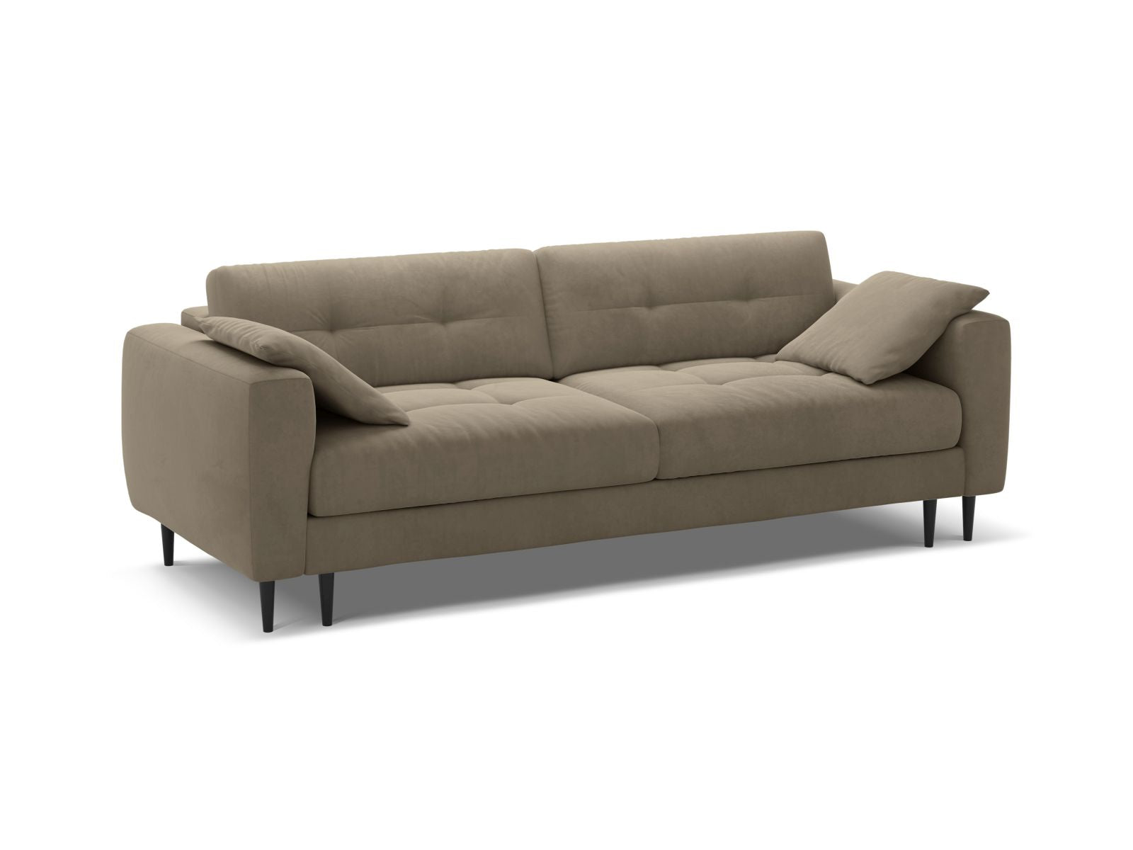 Stylisches 3-Sitzer Sofa Bemy in Grey Brown-Salvador, ideal als Bettsofa mit praktischer Schlaffunktion und Stauraum, perfekt für jedes Wohnzimmer.