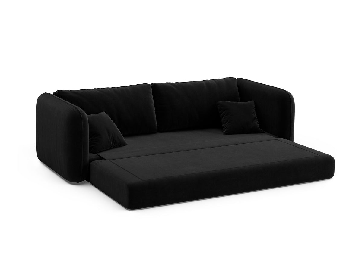 3-Sitzer Sofa mit Schlaffunktion Dormi in Black-Salvador präsentiert im Onlineshop von KAQTU Design AG. Bettsofa ist von Micadoni