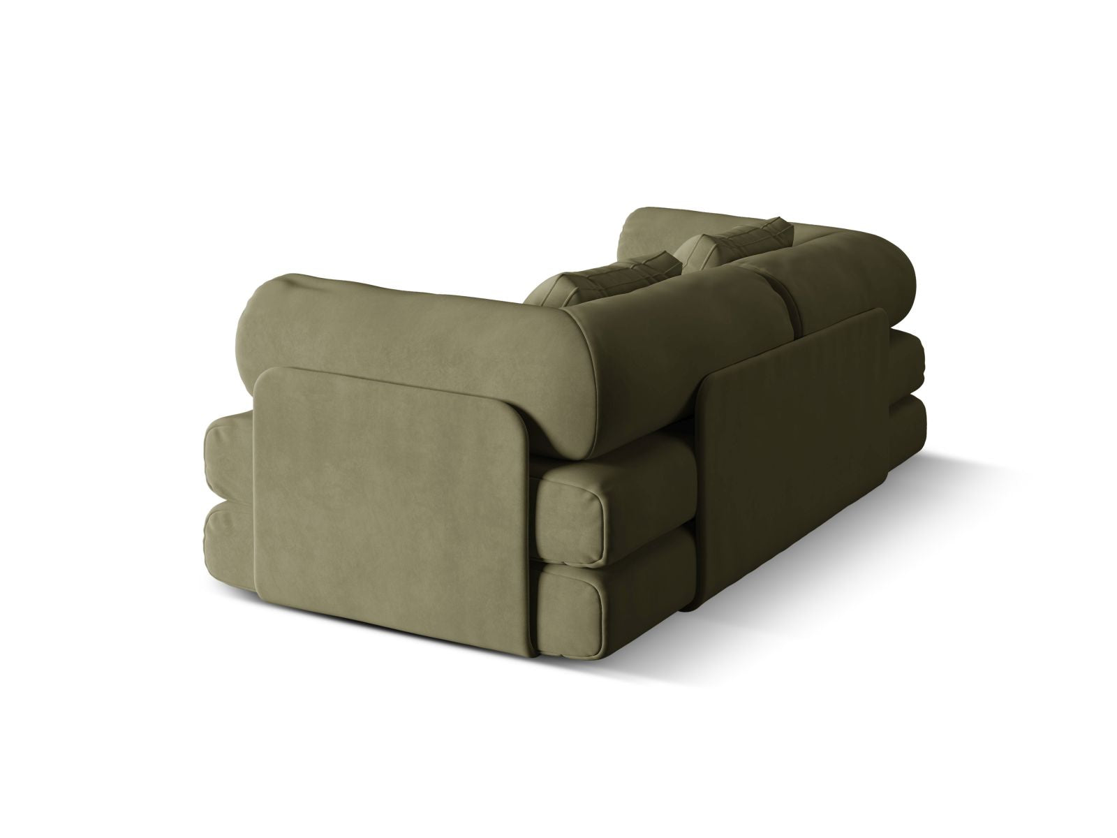 Elegantes 3-Sitzer Sofa Dreamy in frischem Grün, ideal als Schlafsofa für Gäste und gemütliche Abende im Wohnzimmer.