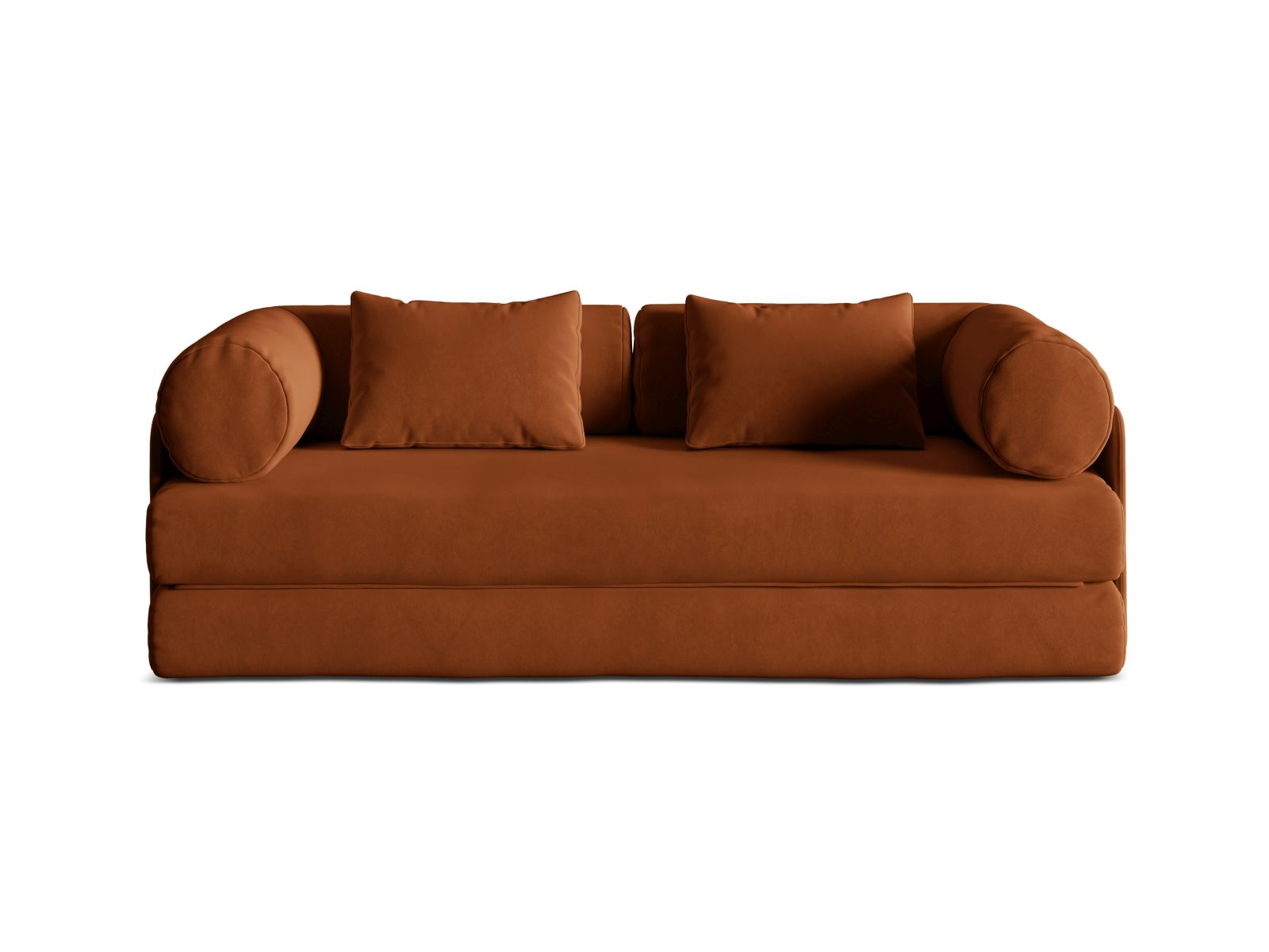 3-Sitzer Sofa mit Schlaffunktion Dreamy in Terracotta-Salvador präsentiert im Onlineshop von KAQTU Design AG. Bettsofa ist von Micadoni