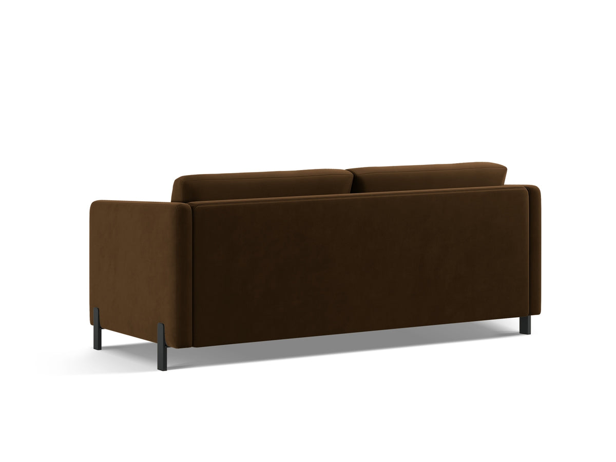 Gloria Velour Sofa mit Schlaffunktion 3 Sitzer in Chocolate-Salvador präsentiert im Onlineshop von KAQTU Design AG. Bettsofa ist von Micadoni